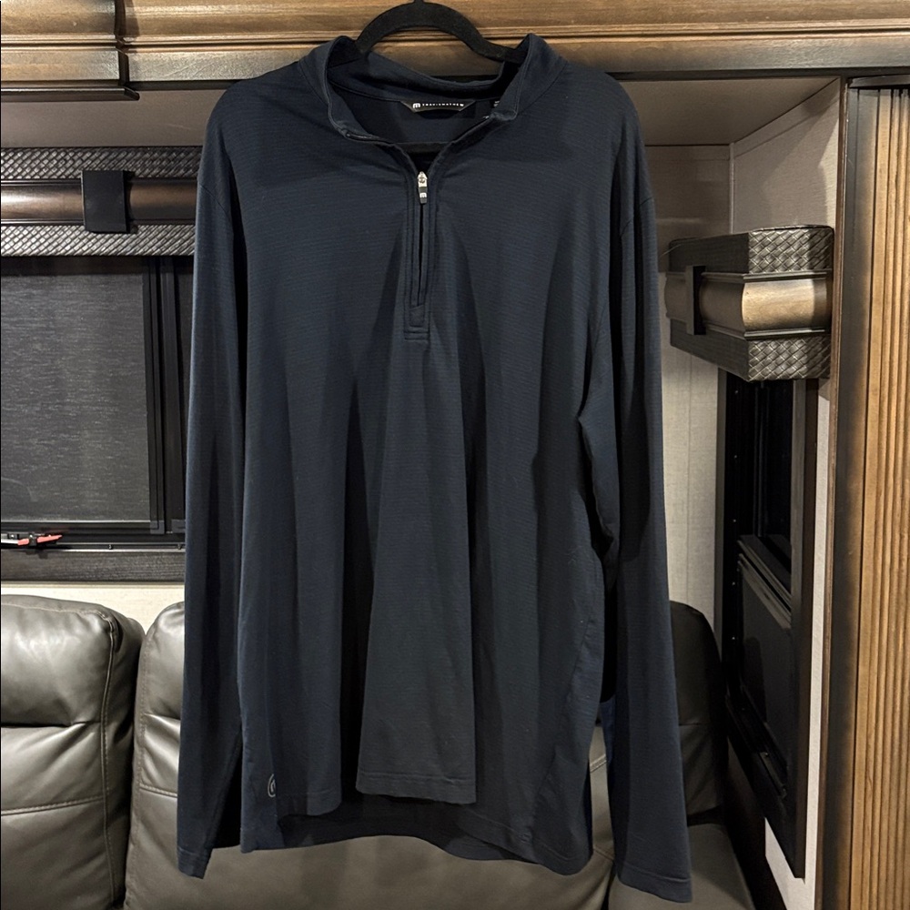 Travis Mathew Navy Quarter Zip Pullover XXL